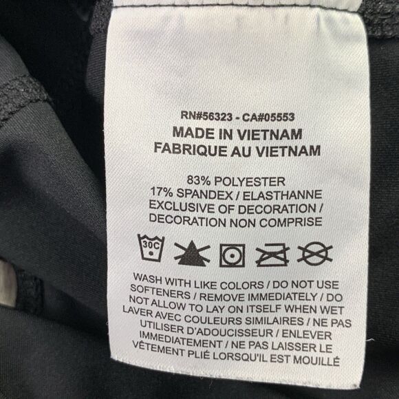 Nike Pro Tank Top Womens Medium Black Dri-Fit Abstract Print Performance Swoosh - Picture 10 of 11